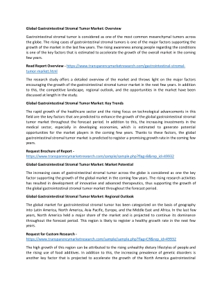 Gastrointestinal Stromal Tumor Market Set for Rapid Growth