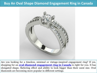 Buy An Oval Shape Diamond Engagement Ring in Canada