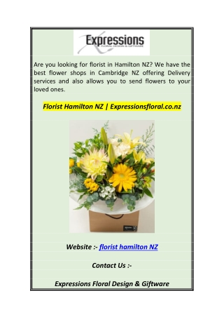 Florist Hamilton NZ  Expressionsfloral.co.nz