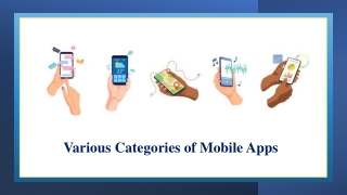 Categories of Mobile Apps | Mobile Applications