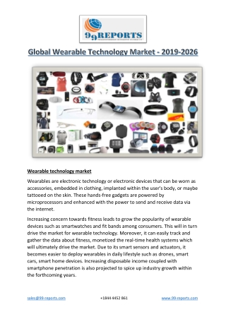 Global Wearable Technology Market - 2019-2026