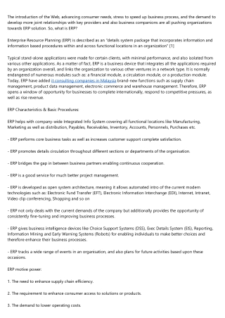 ERP (Enterprise Resource Planning)