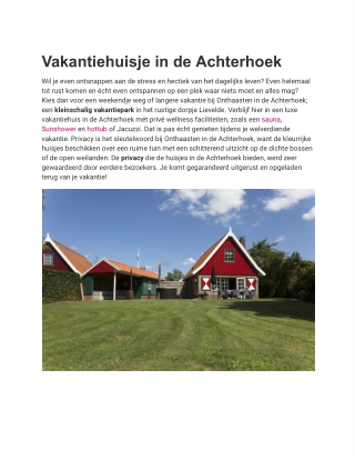 Vakantiehuis Achterhoek