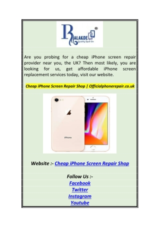 Cheap iPhone Screen Repair Shop  Officialphonerepair.co.uk