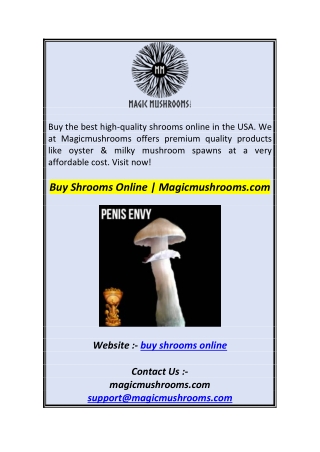 Buy Shrooms Online  Magicmushrooms.com