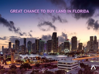 Great Chance to Buy the Cheap Land in Florida