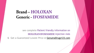 100% Authentic Site to Check the Guaranteed Lowest Cost of IFOSFAMIDE