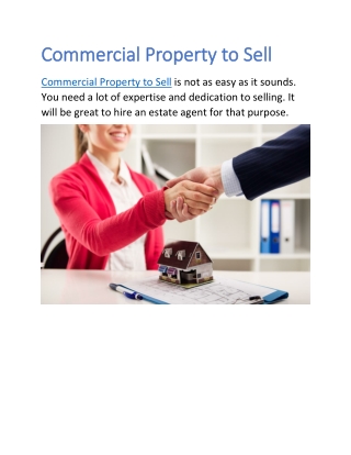 Commercial Property to Sell