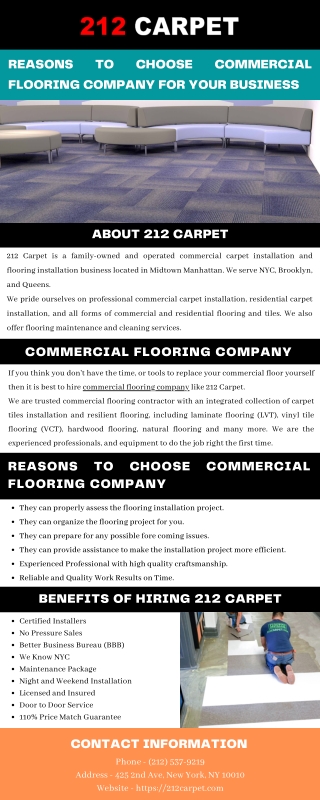 Reasons to Choose Commercial Flooring Company for your Business