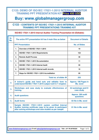 ISO 17021-1 Auditor Training PPT