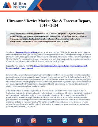 Ultrasound Device Market Current Trends and Future Forecast 2014-2024