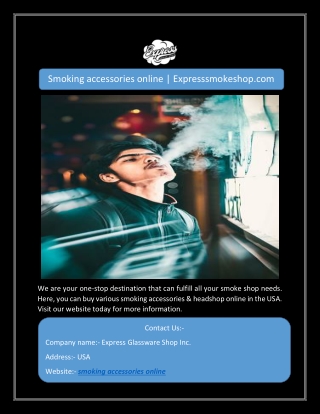 Smoking accessories online | Expresssmokeshop.com