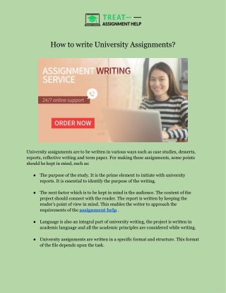 How to write University Assignments