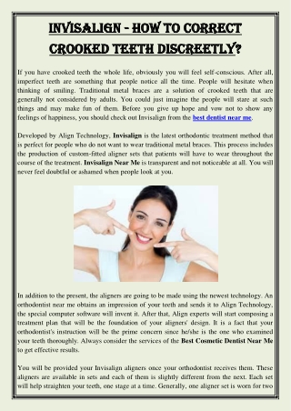 Invisalign - How To Correct Crooked Teeth Discreetly