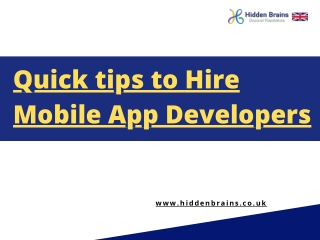 Tips to Hire Expert Mobile App Developer for your Project