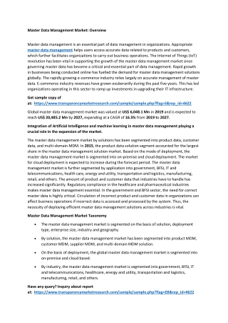 Master Data Management Market