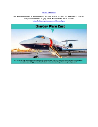 Private Jet Charter