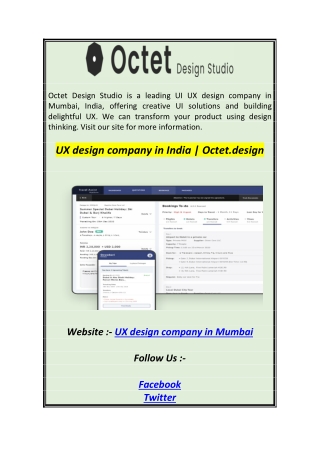 UX design company in India  Octet.design