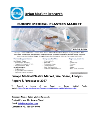 Europe Medical Plastics Market Trends, Size, Competitive Analysis and Forecast 2