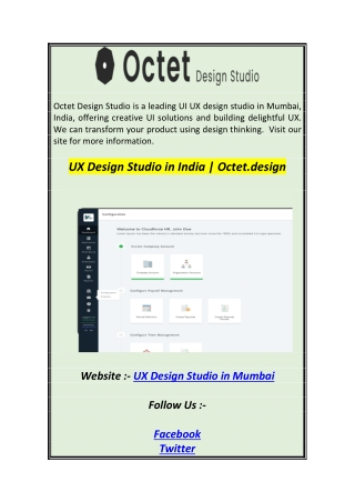 UX Design Studio in India  Octet.design