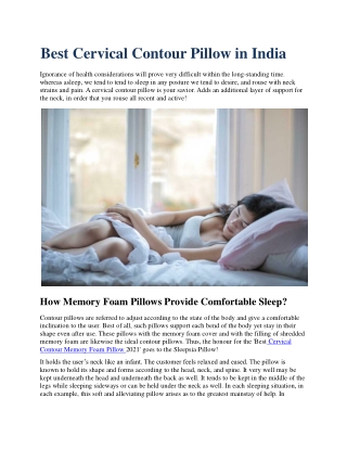 Best Cervical Contour Pillow in India