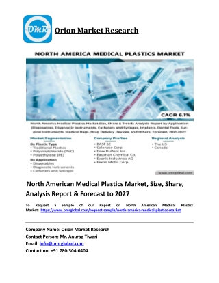 North American Medical Plastics Market Trends, Size, Competitive Analysis and Fo