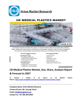 UK Medical Plastics Market Trends, Size, Competitive Analysis and Forecast 2021-