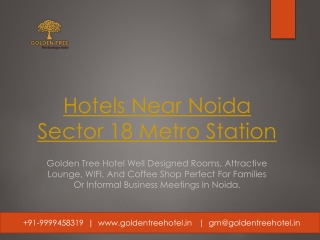 Hotels Near Noida Sector 18 Metro Station