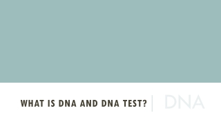 What is DNA and DNA