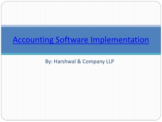 Accounting Software Implementation – Harshwal & Company LLP