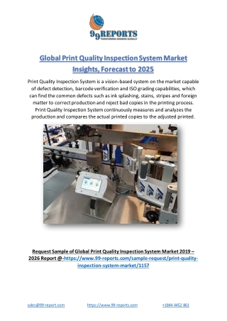 Global Print Quality Inspection System Market Insights, Forecast to 2025