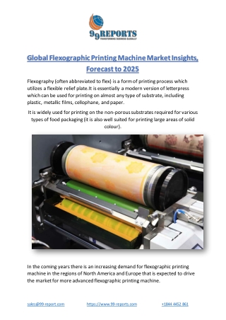 Global Flexographic Printing Machine Market Insights, Forecast to 2025