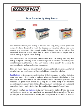 Boat Battery