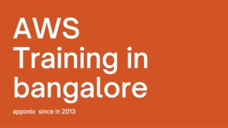 AWS Training in bangalore
