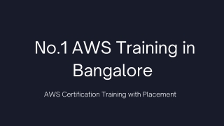 No.1 AWS Training in Bangalore