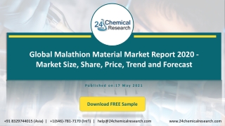 Global Malathion Material Market Report 2020 - Market Size, Share, Price, Trend and Forecast