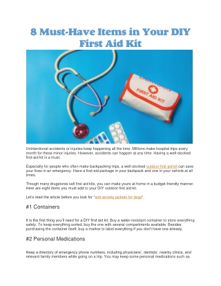 outdoor first aid kit