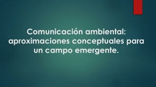 Comunicación ambiental