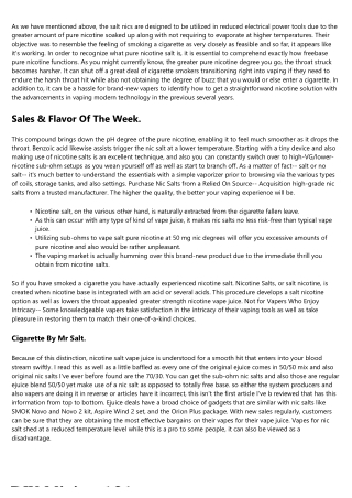 What Are Pure Nicotine Salts? Salt Pure Nicotine Full Overview.