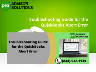 Learn How you can Fix QuickBooks abort error effortlessly