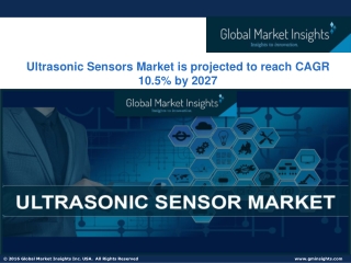 Ultrasonic Sensors Market 2021-2027; Growth Forecast & Industry Share Report