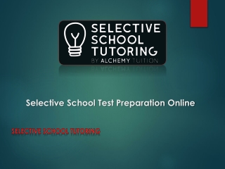 Selective School Test Preparation Online