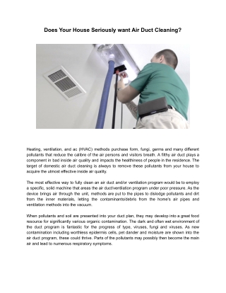 Air Duct And Vent Cleaning Melbourne