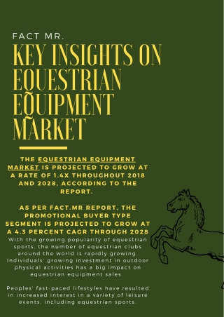 Sales of Equestrian Equipment Spur with growing Investment and participation