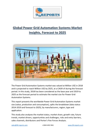 Global Power Grid Automation Systems Market Insights, Forecast to 2025