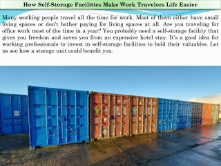 Storage 123 Ltd Offers Self-Storage Facilities