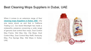 Best Cleaning Mops Suppliers in Dubai, UAE