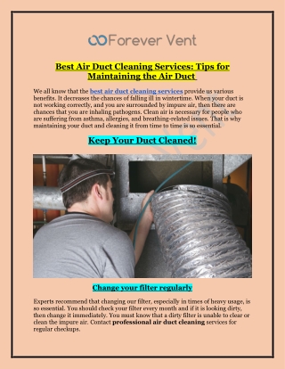 Best Air Duct Cleaning Services | Forever Vent