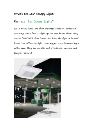 What’s The LED Canopy Light