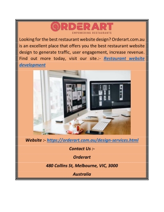 Restaurant Website Development | Orderart.com.au